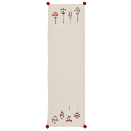 Дорожка с вышивкой Christmas decorations из коллекции New Year Essential, 45х150 см