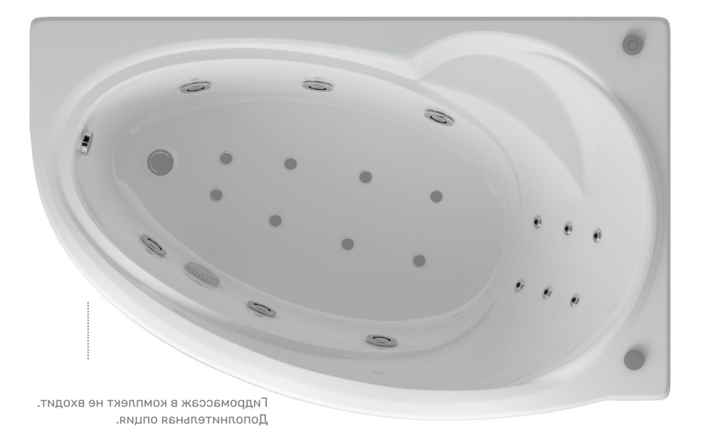 Акриловая ванна Aquatek (Акватек) Бетта 170x97 R, с каркасом и сливом-переливом