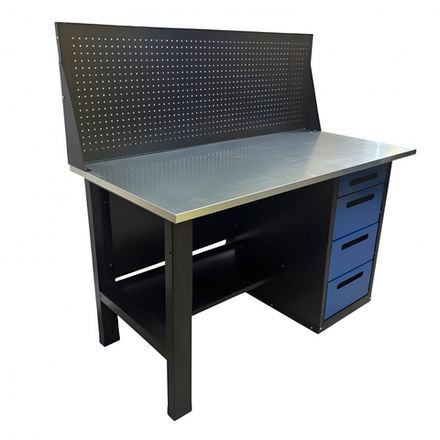 Цена на Great Wolf (GWT-V1400B1) Верстак инструментальный, 4 ящика, с экраном, 1400x700