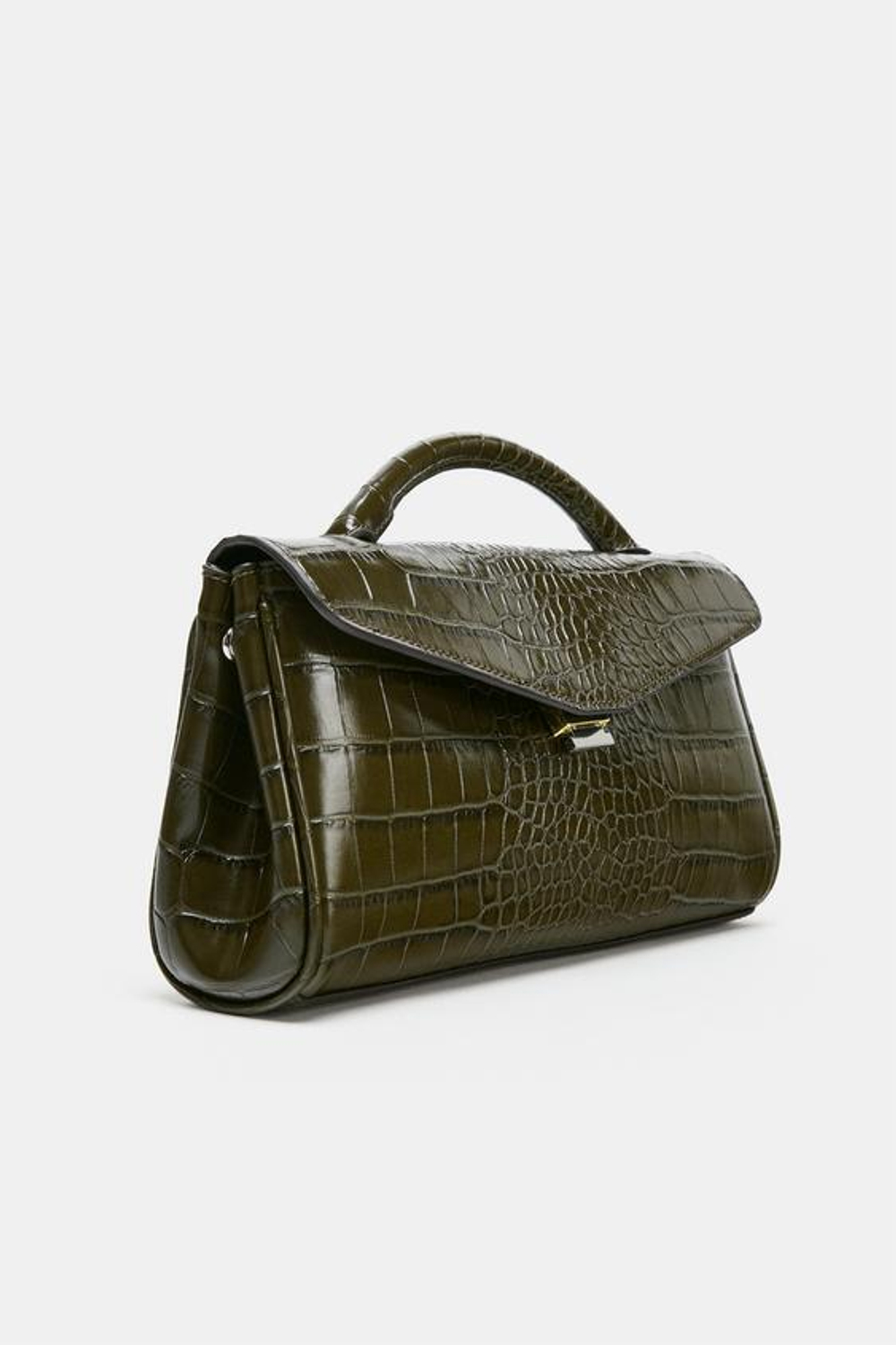 ZARA РЕЛЬЕФНАЯ СУМКА, ЗЕЛЕНЫЙ