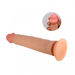 Реалистичный фаллоимитатор на присоске Sharife Sliding skin, 25,4*4,8 см, телесный