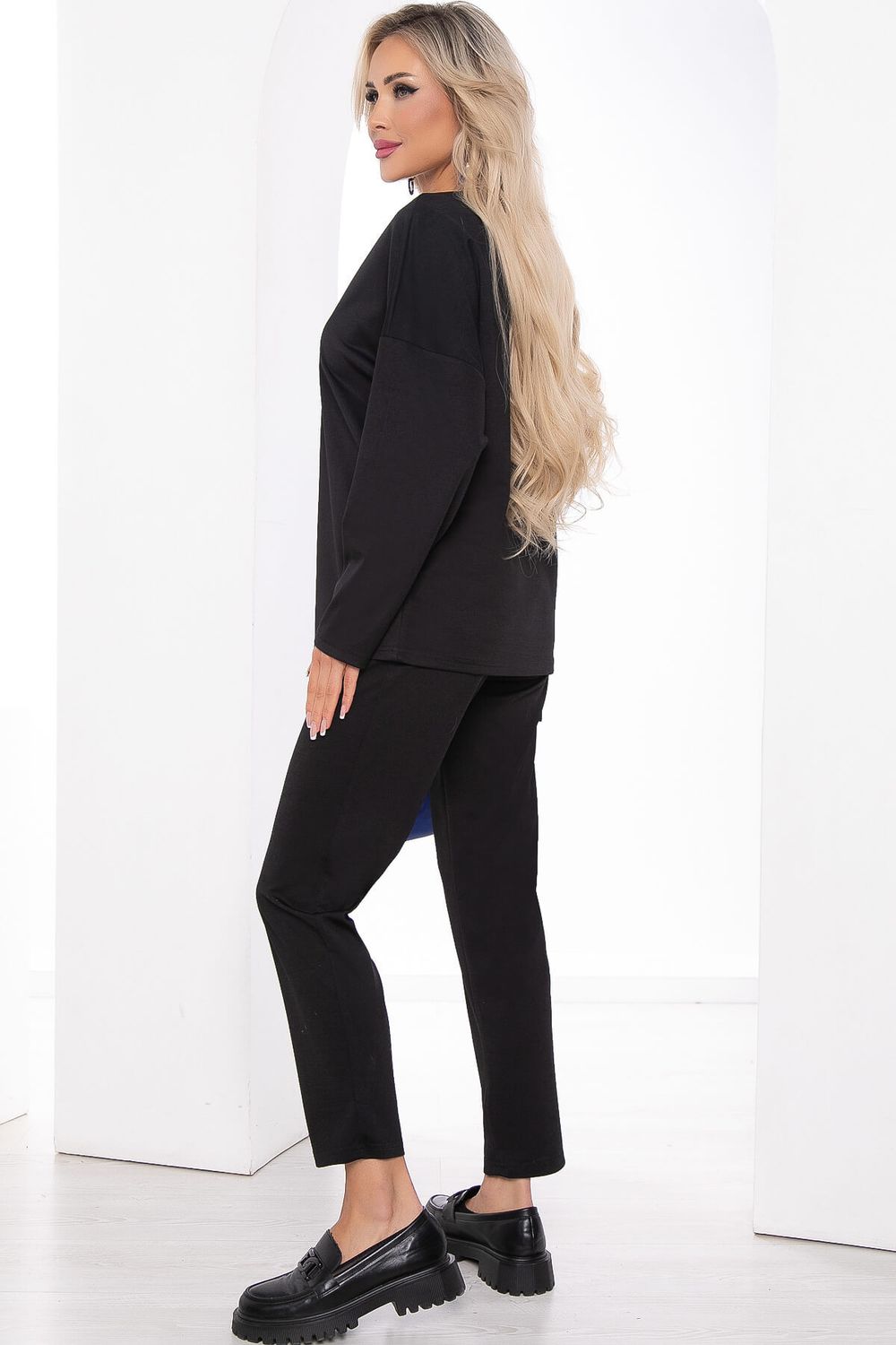 Костюм Дизайр (черно-синий) К10867 LT Collection