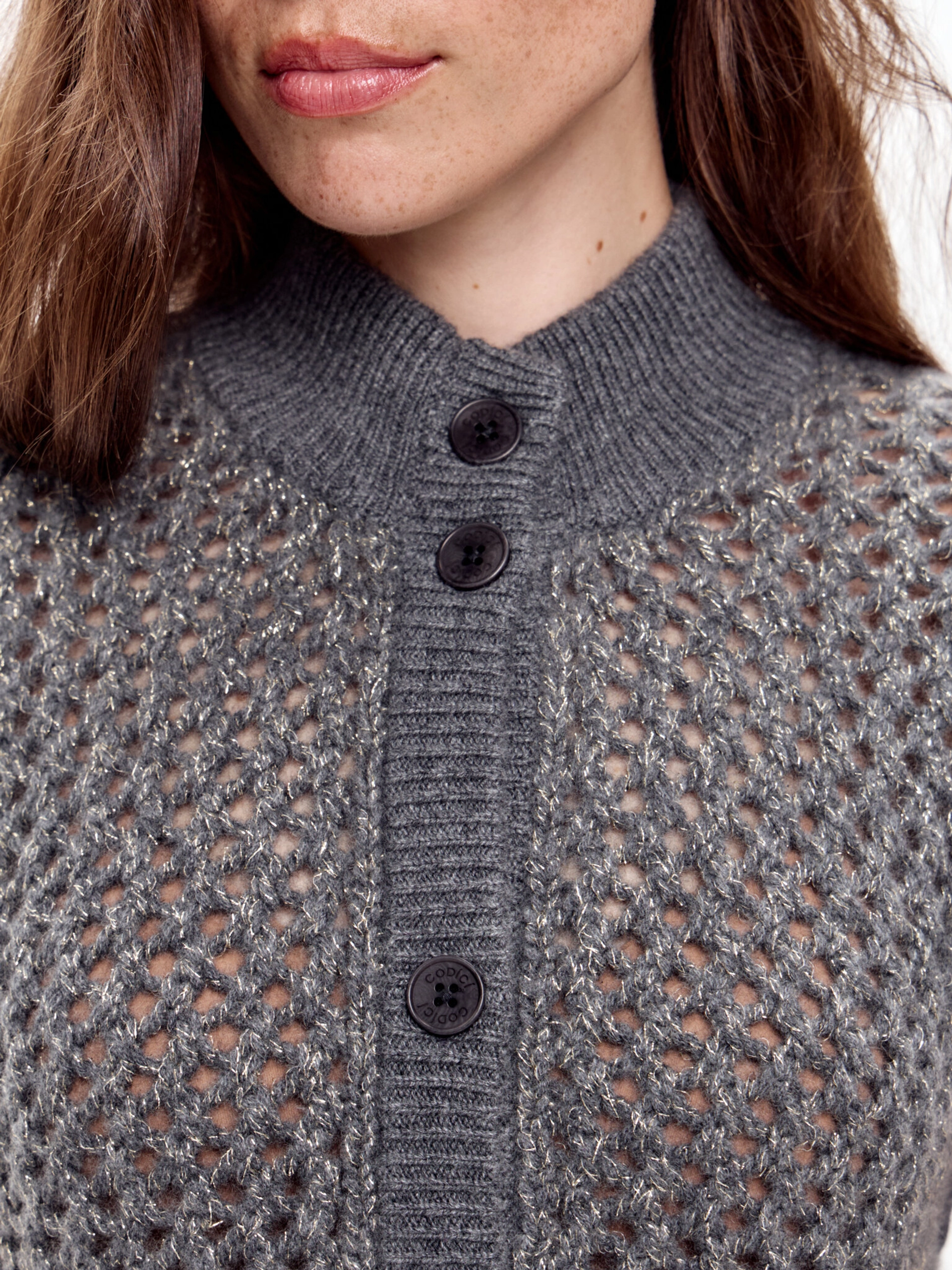 Кашемировый жилет с люрексом