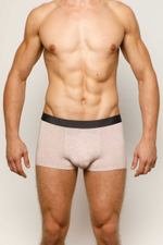 Классические боксеры из меланжевого полотна (Размер: L) (Цвет: нежно-розовый)
