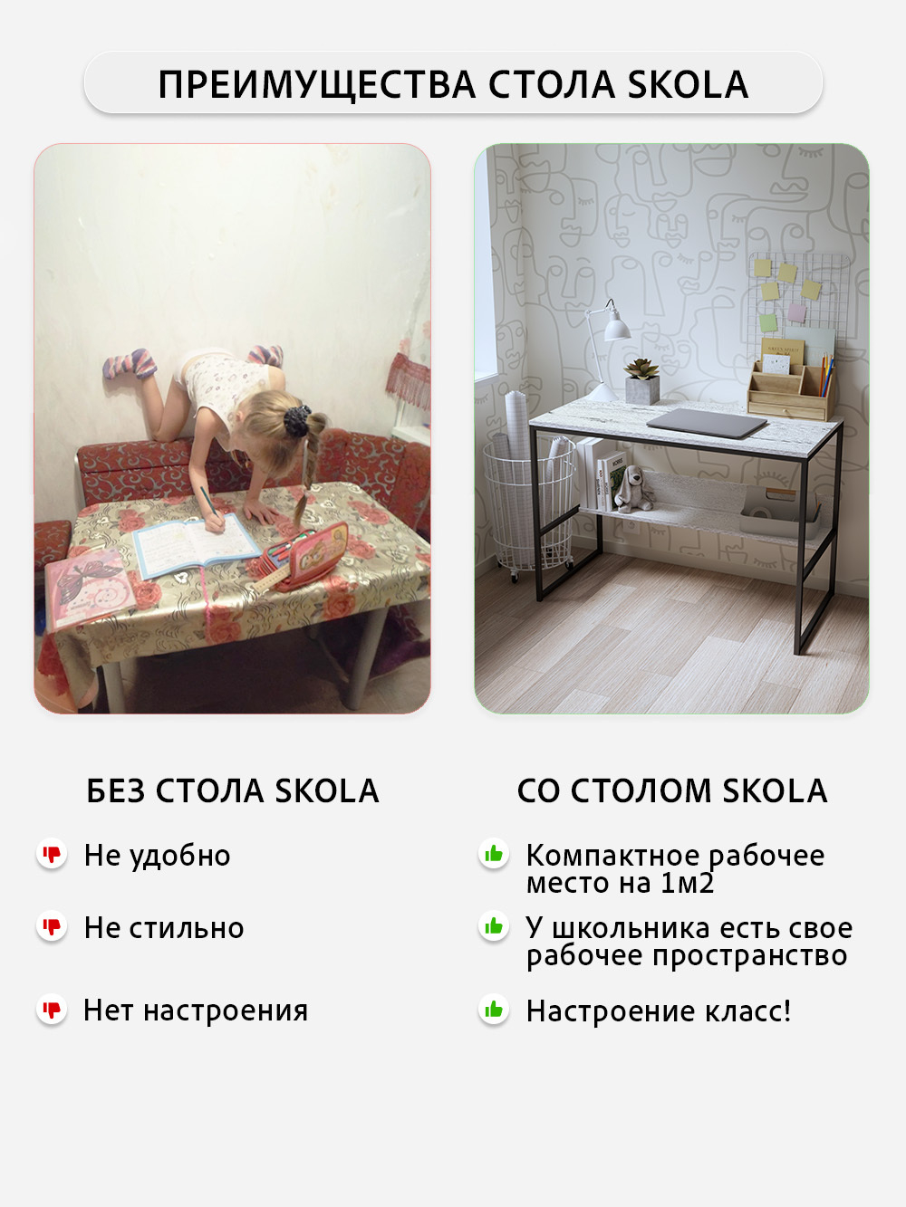 Стол письменный SKOLA