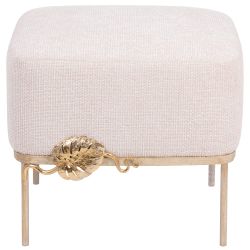 Банкетка Monstera Deliciosa (Монстера) Квадро Айвори Мраморное золото