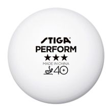 Мяч для наст. тенниса Stiga Perform 3***, 40+, 520-05,  пластик, ITTF Appr., уп.6 шт, бел