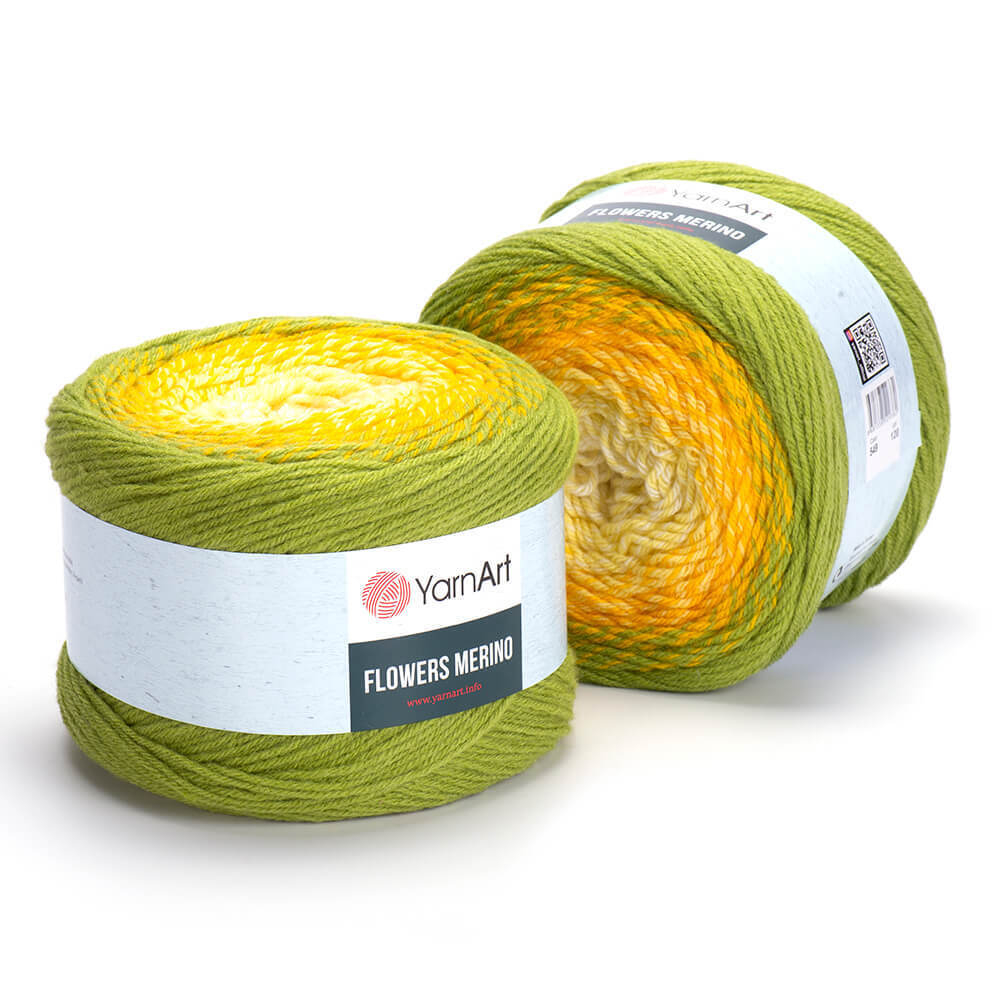 Фловерс Мерино (Flowers Merino) пряжа YarnArt 25%шерсть 75%акрил 1x225г/590м (549)