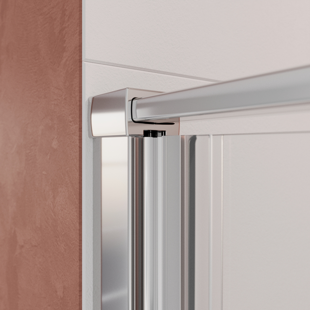 Душевая дверь Cezares LINER-B-12-90-C-Cr-L, 90х195, левосторонняя, профиль хром, прозрачное стекло