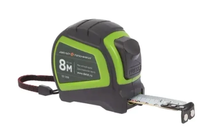 Рулетка Дело Техники в обрезиненном корпусе 8м х 25мм, 101308