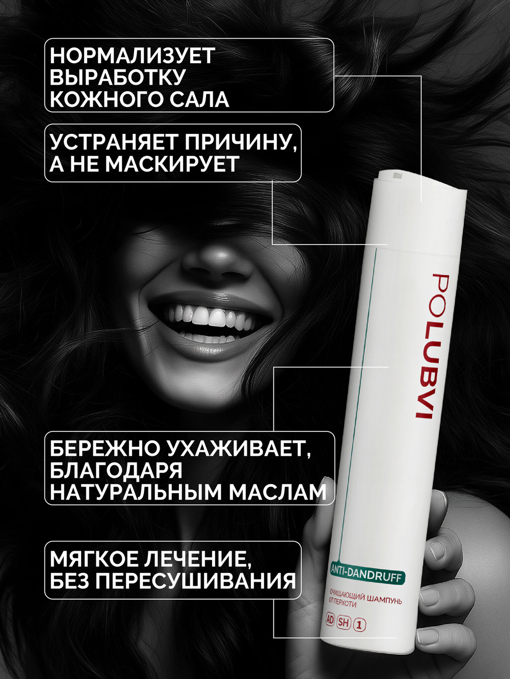 Шампунь для защиты от перхоти и оздоровления кожи головы ANTI-DANDRUFF