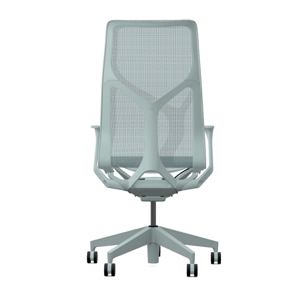 Кресло Herman Miller Cosm, высокая спинка, цвет Glacier, нерегулируемые подлокотники