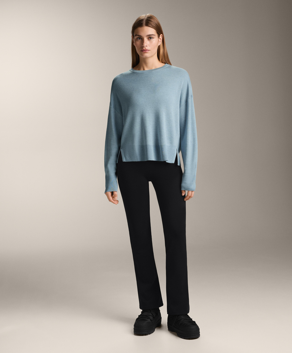 Oysho Джемпер с круглым вырезом, небесно-голубой