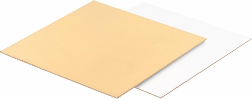 Подложка для торта цифры прямоугольная (золото, белая) 30*22 см толщ. 1,5 мм