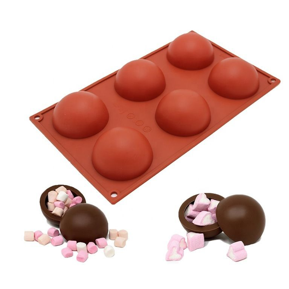 Силиконовая форма «Полусфера» 6,5 см, 6 ячеек