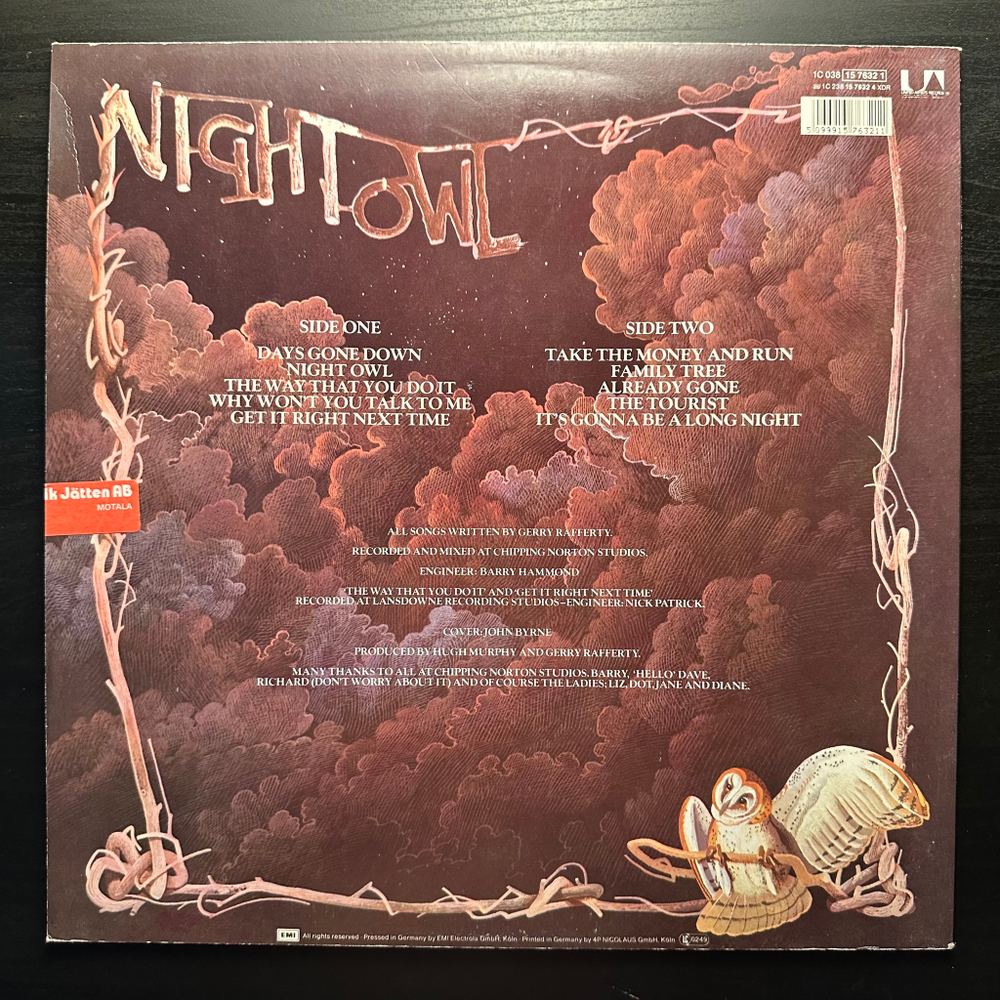 Gerry Rafferty - Night Owl (Европа)