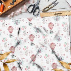 Ткань мембрана воздушные шары и зайцы