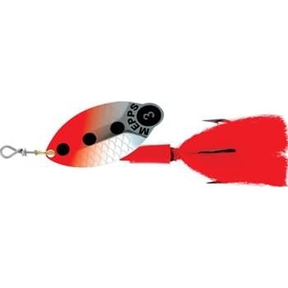 Блесна вращ. Mepps LUSOX FLUO, 3, Silver/Red (блистер)