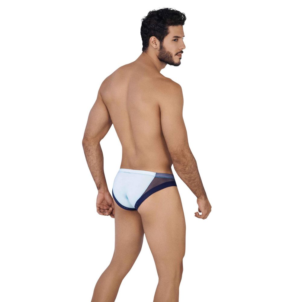 Мужские трусы слипы белые с темно-синими вставками Clever AIR BRIEF 062107