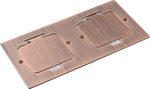 Лючок Surface 4 мод. (2 мод. 45х45 мм.),  красная медь,  IP44