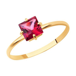 Золотое кольцо с топазом Swarovski Au 585 (716487)