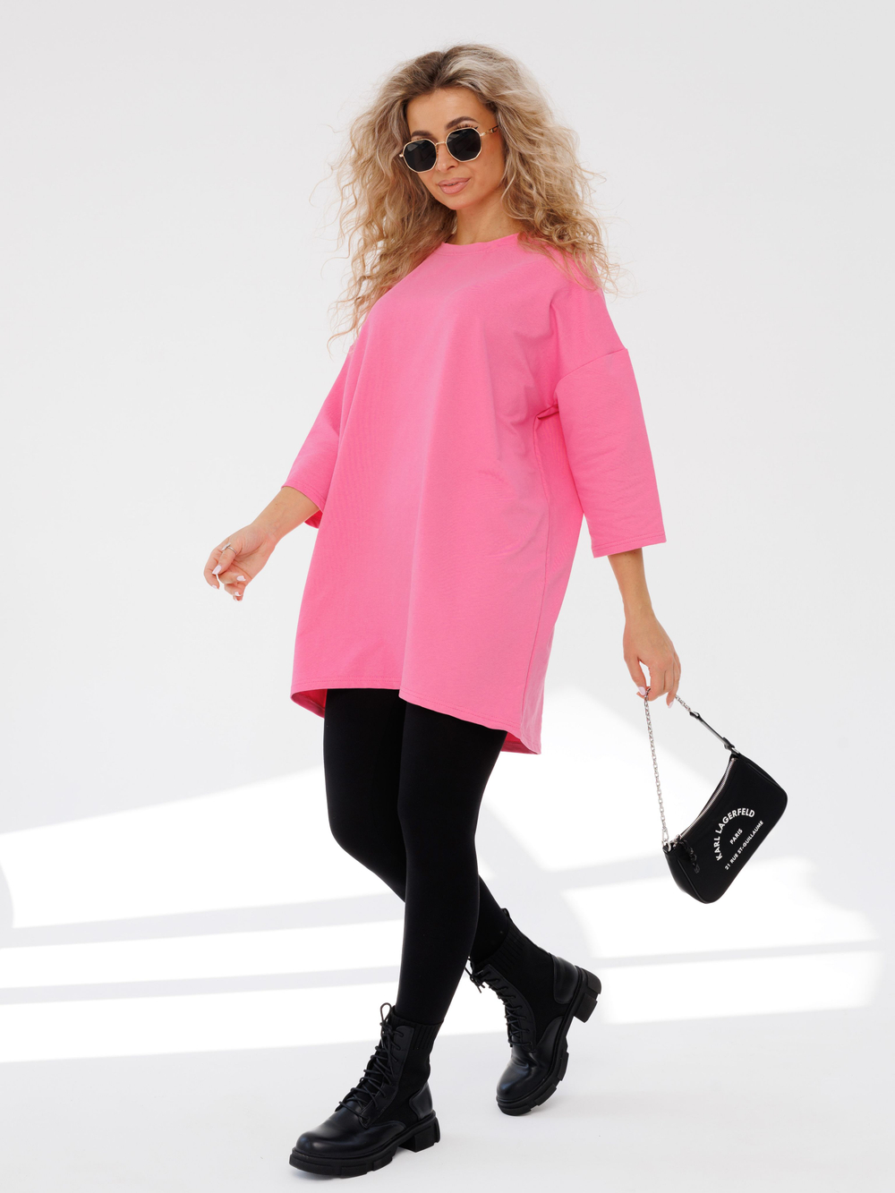 Платье из футера оверсайз