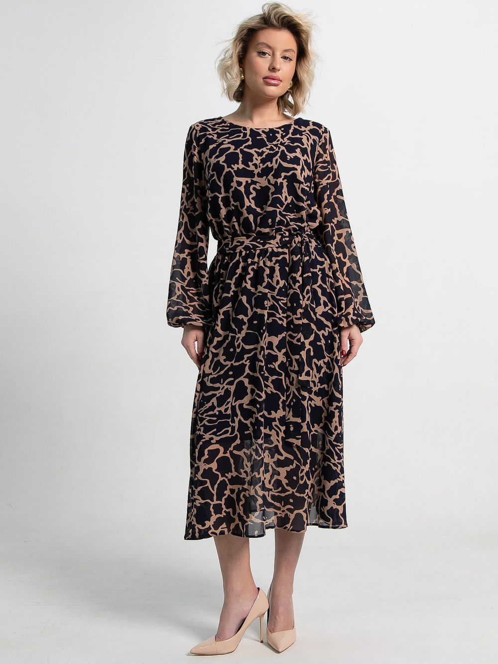 Платье Идиллия (сине-бежевое) П15379-16М LT Collection