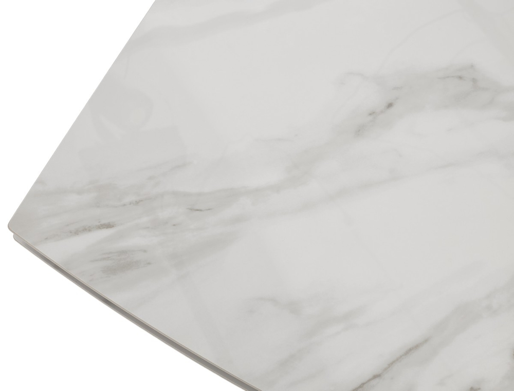 Стол М-City DISAUR Ольхон 180 Белый мрамор Активный, керамика, Латте каркас