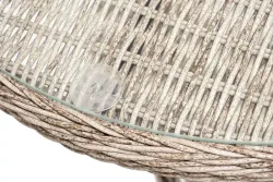 "Эспрессо-80 L" обеденная группа плетеная, цвет бежевый