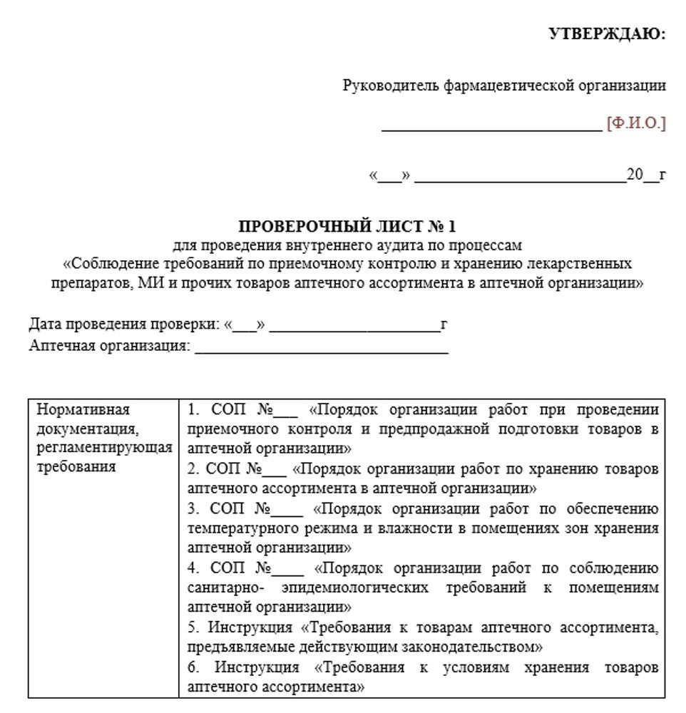 Полный сборник документов «Аптека» (доступен только для владельцев Подписки)