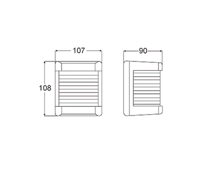 Огонь комбинированный 108х107х90 мм белый корпус