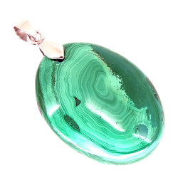 Кулон "Овал" малахит светлый асс.