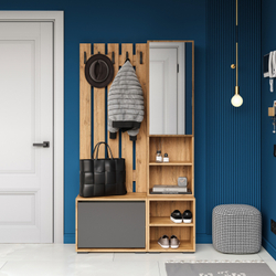 Обувница для прихожей DIWO Кострома 60х47х37 см дуб вотан, антрацит