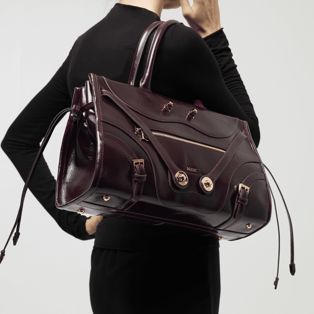 MANC ЗАМШЕВАЯ СУМКА "ZOUZOU", БОРДОВЫЙ