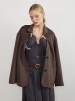 БАЗОВЫЙ РЕМЕНЬ С МЯТОЙ ПРЯЖКОЙ ЗАМША ТЕМНЫЙ ШОКОЛАД