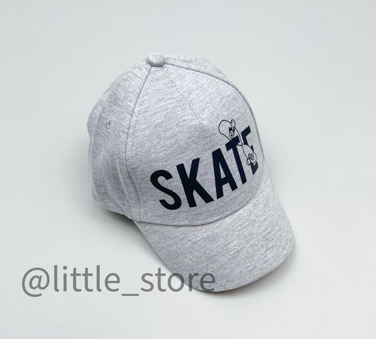 Кепка текстильная с нашивкой, Светло-серый меланж