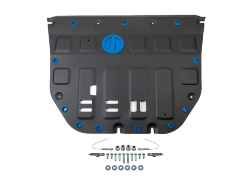 Защита картера и КПП Rival для GAC GS8 АКПП 4WD II поколение 2023-н.в., сталь 1.5 мм, с крепежом, штампованная, 111.3403.1