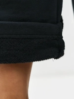 Брюки утепленные бананы с микроначесом черный