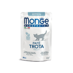 Влажный корм для котят и беременных кошек из форели паучи Monge Cat Natural Monoprotein 0,085кг