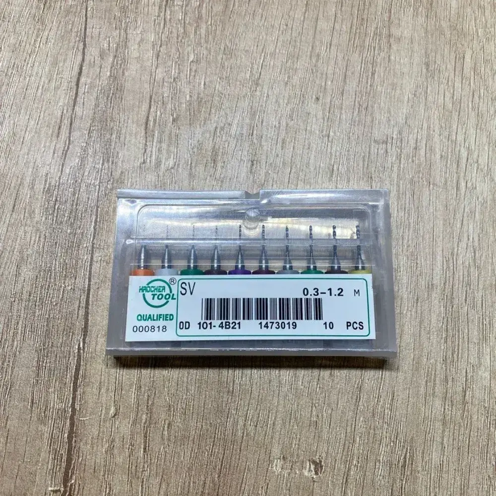 Набор микро сверел для печатных плат 0,3 - 1,2 мм, 10шт. Микросверла для печатных плат и ювелирных работ для гравера и мини дрели