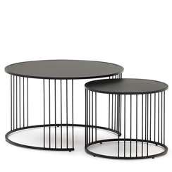 Набор из 2 столиков Hadar, черный