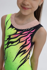 Купальник для художественной гимнастки для выступлений со стразами