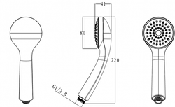 Ручной душ 1-режимный Bravat Eco