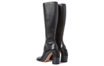 OFF WHITE Leather Knee high Boots Women"s Black