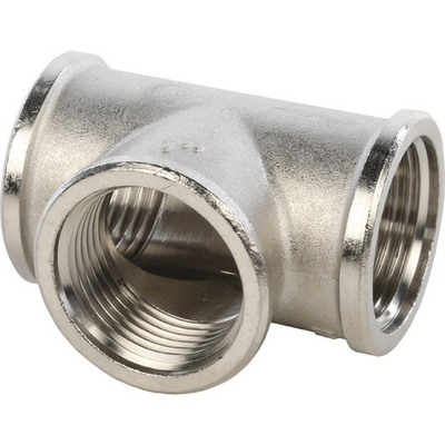 Тройник STOUT ВВ 1" никель