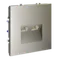 Розетка компьютерная встраиваемая VOLTUM S70 двойная RJ45+RJ45 кат.6, (шелк)