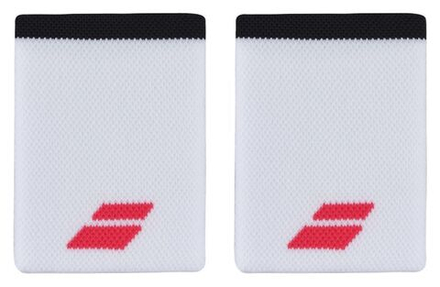 Теннисные напульсники Babolat Logo Jumbo Wristband - White
