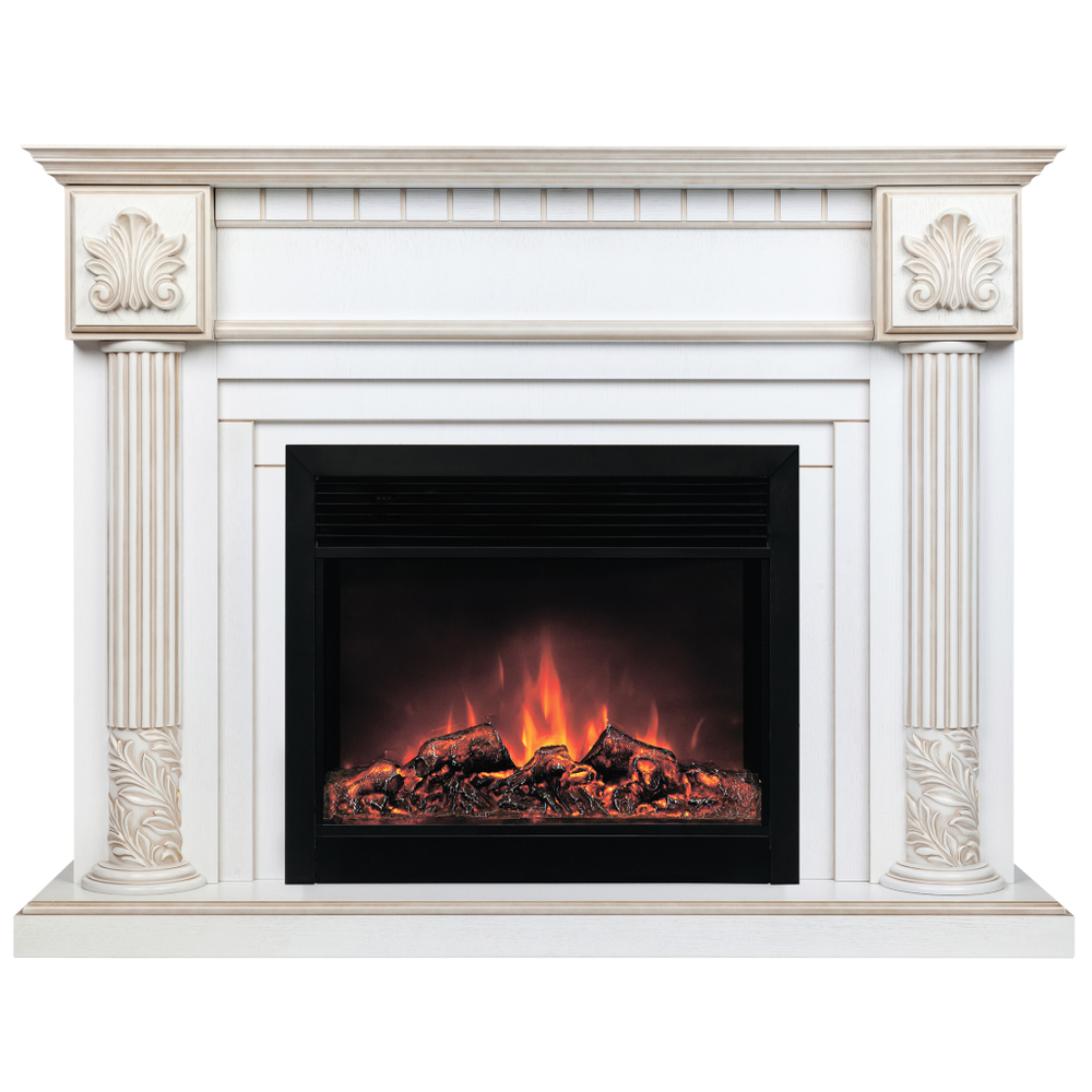 Каминокомплект Real Flame Imperia 26/33 WT с очагом Moonblaze Deluxe Black