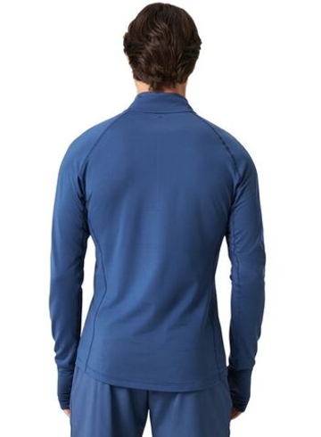 Мужская теннисная футболка с длинным рукавом Björn Borg Midlayer Half - sargasso sea