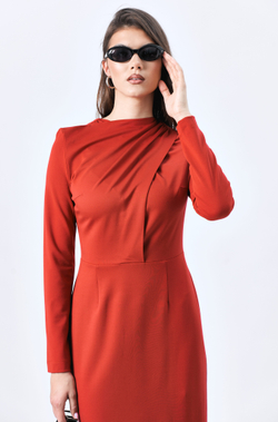 Платье трикотажное 1221 скарлет
